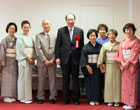 自民党本部で開催された全日本煎茶道連盟夏季大学に出席、挨拶 