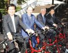 千代田区コミュニティサイクル事業参議院サイクルポート開設式に参議院議院運営委員長として出席、挨拶
