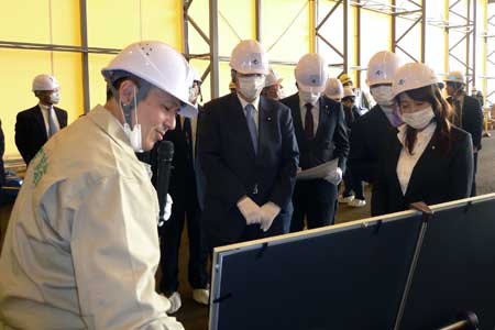 中間貯蔵施設建設現場の視察(2)